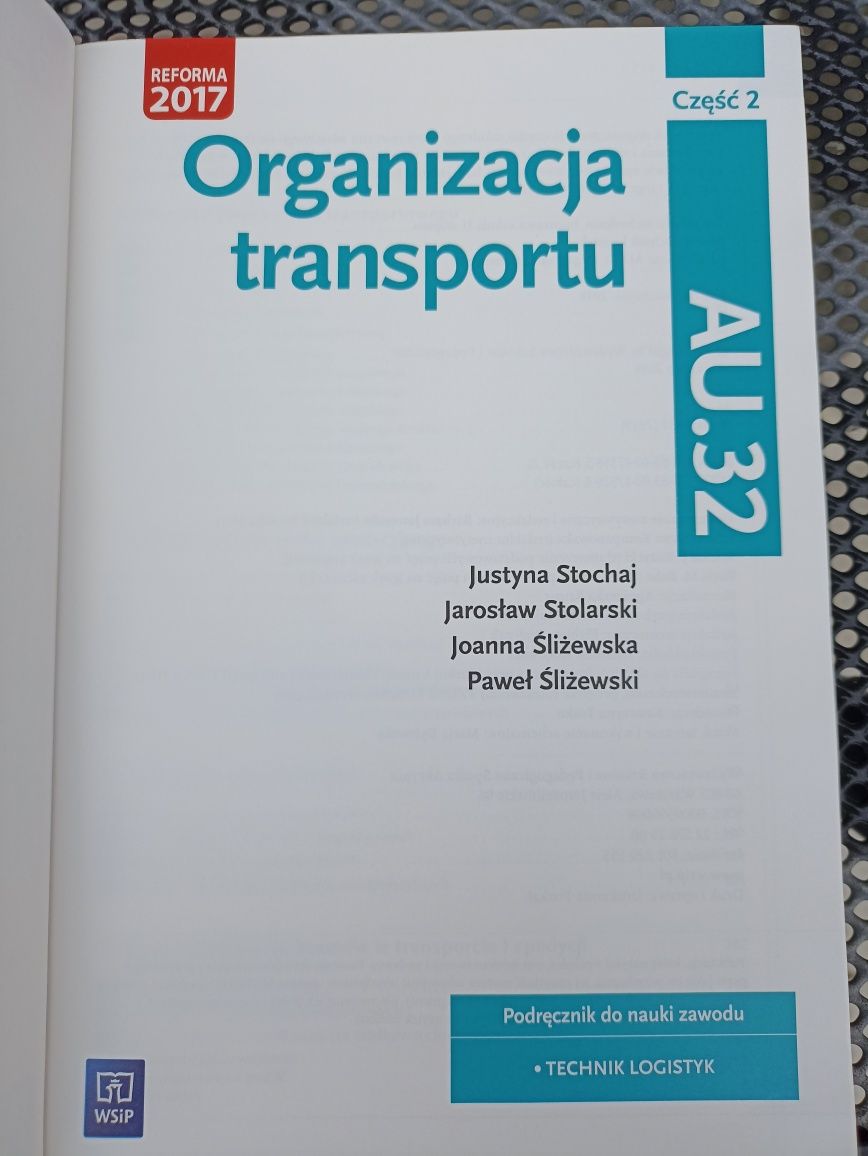 Organizacja transportu AU.32 część 2 - podręcznik zawodowy (poz.2)