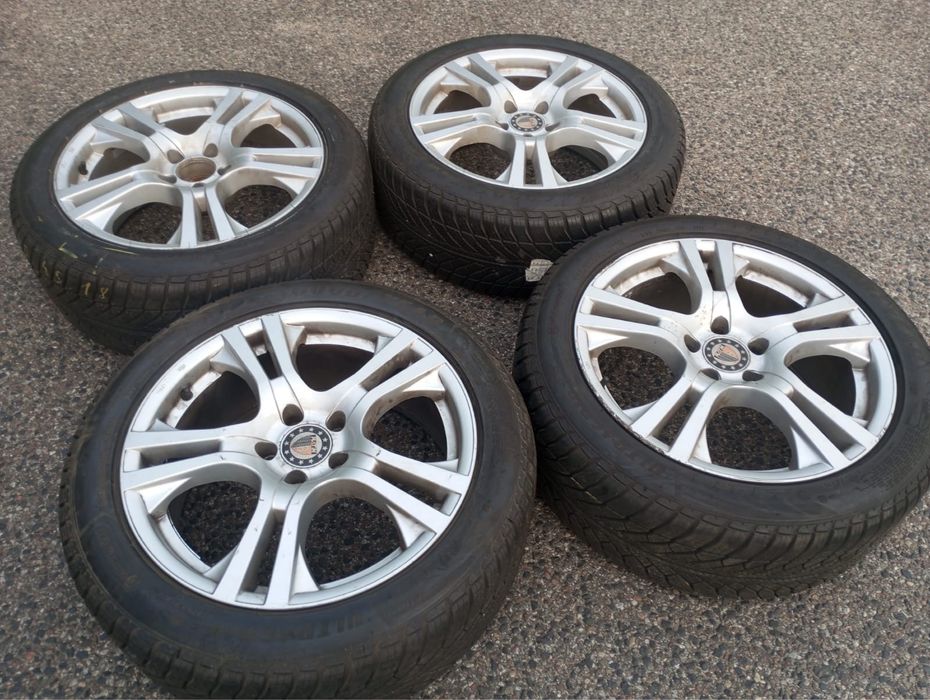 Koła 5x112x18 Audi Skoda Volkswagen opony zimowe 245/45/18 jak nowe