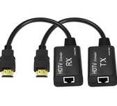 Przedłużacz HDMI, HDMI męski do RJ45, przedłużacz sieci LAN 60 m,