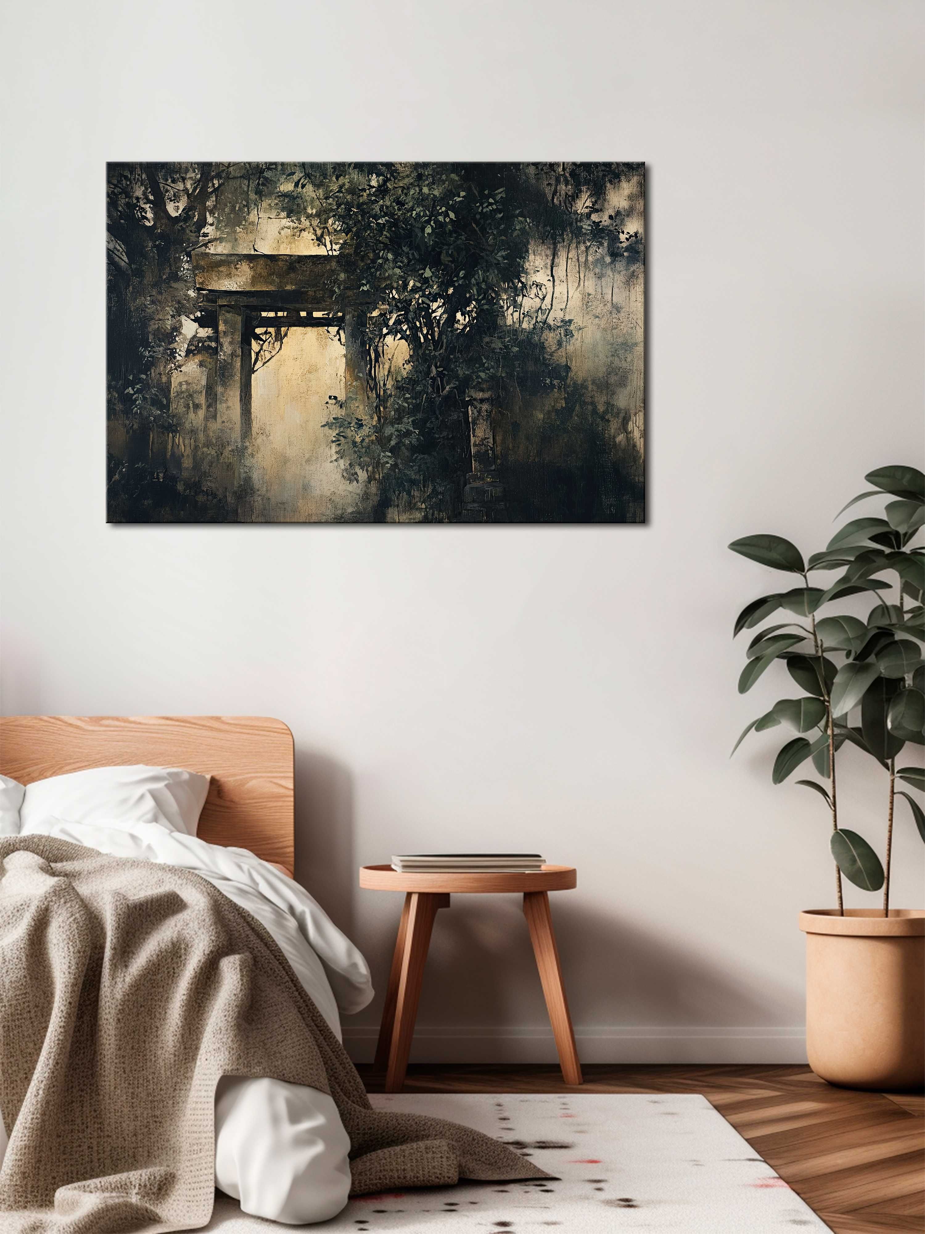 Mistyczna Torii | Obraz na płótnie premium 150x100 cm | Wabi Sabi 56