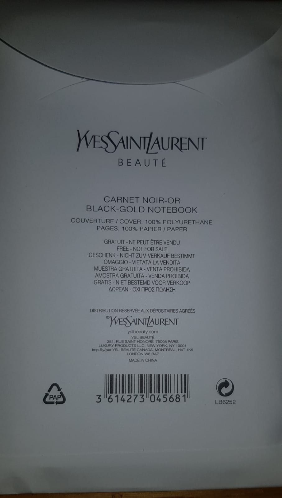 Блокнот YSL новий