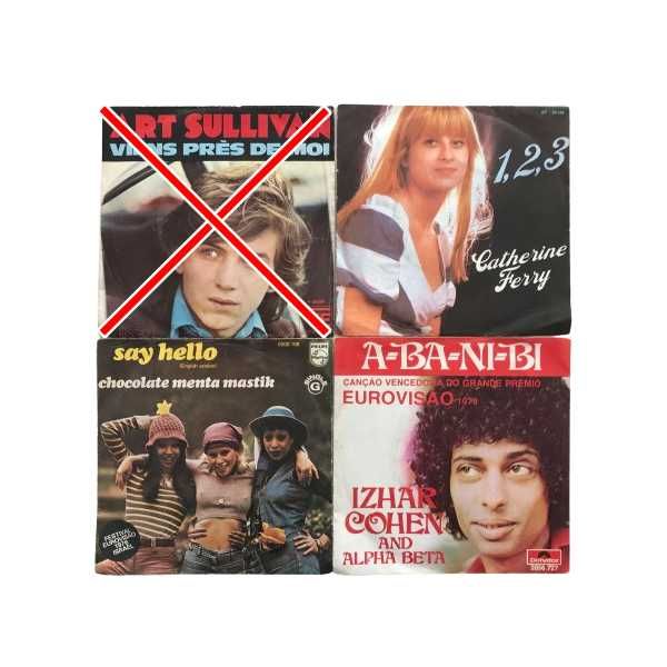 Discos vinil Catherine Ferry festival eurovisão anos 70