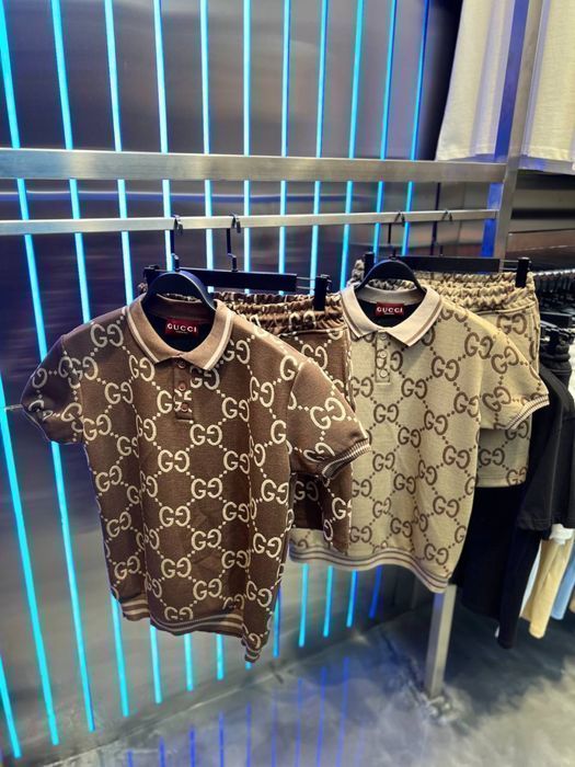 Футболка мужская Louis Vuitton GUCCI летний комлпект шорты,поло