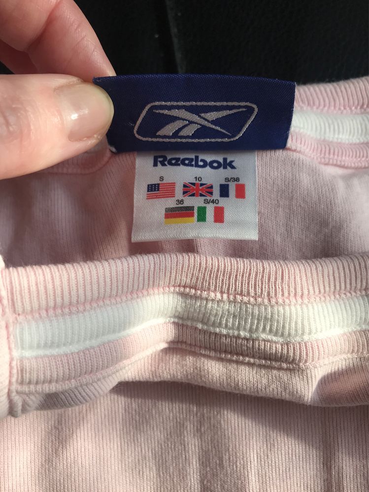 Różowa koszulka sportowa S M na ramiączka Reebok vintage