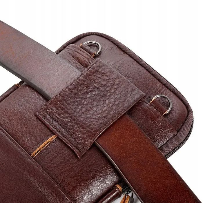 Męska Skórzana Torba Na Ramię Nerka