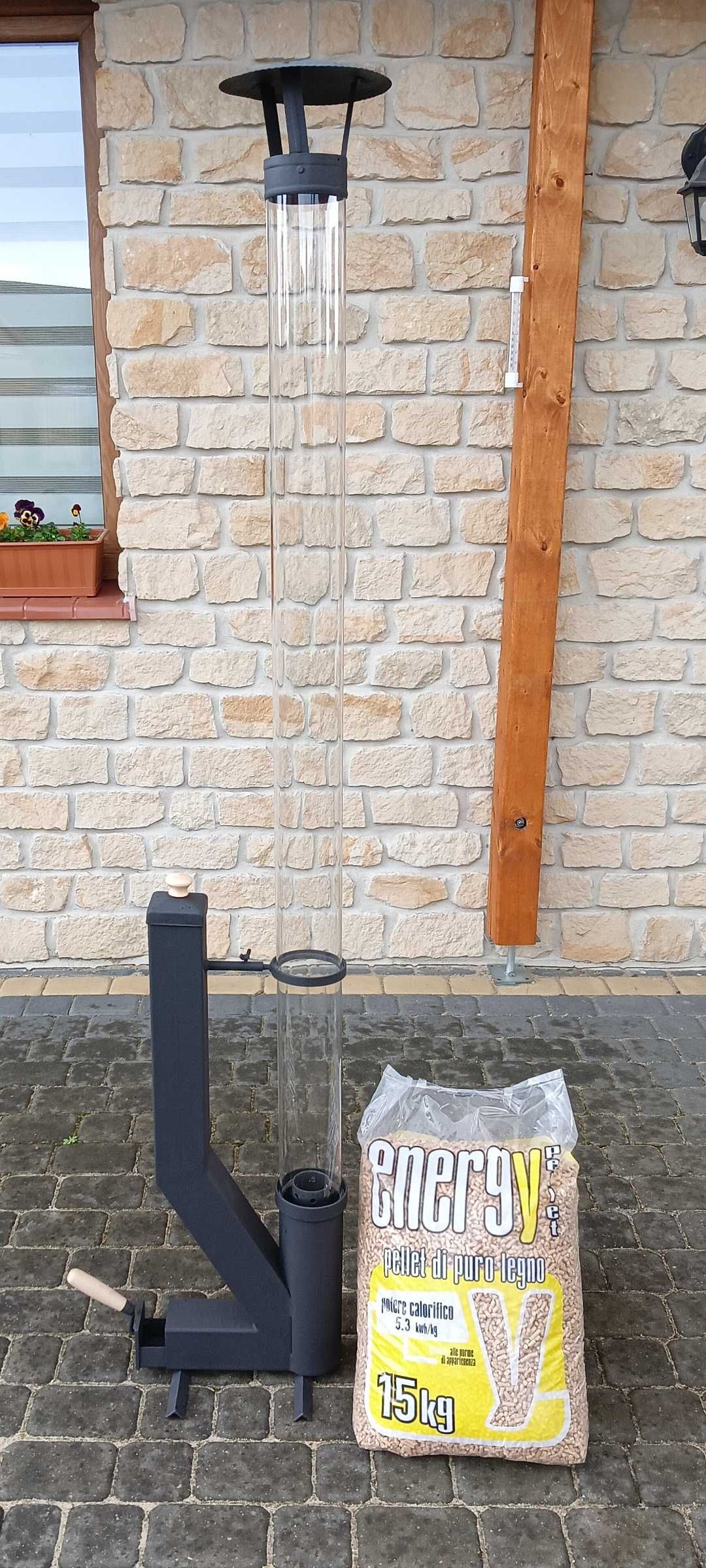 Ogrzewacz/Parasol tarasowy na pellet -RAKIETA