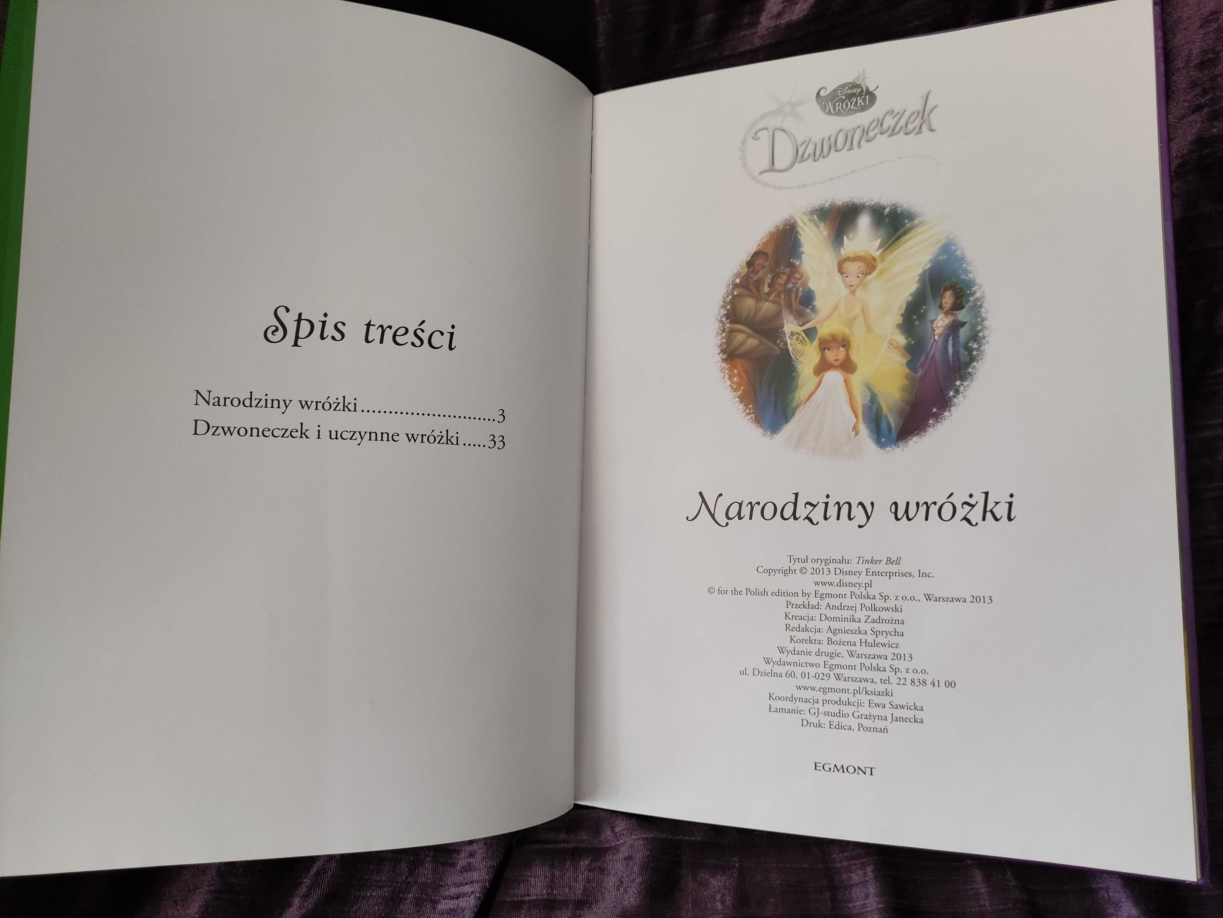 Książka duży format, Dzwoneczek Disney, bajki baśnie twarda oprawa