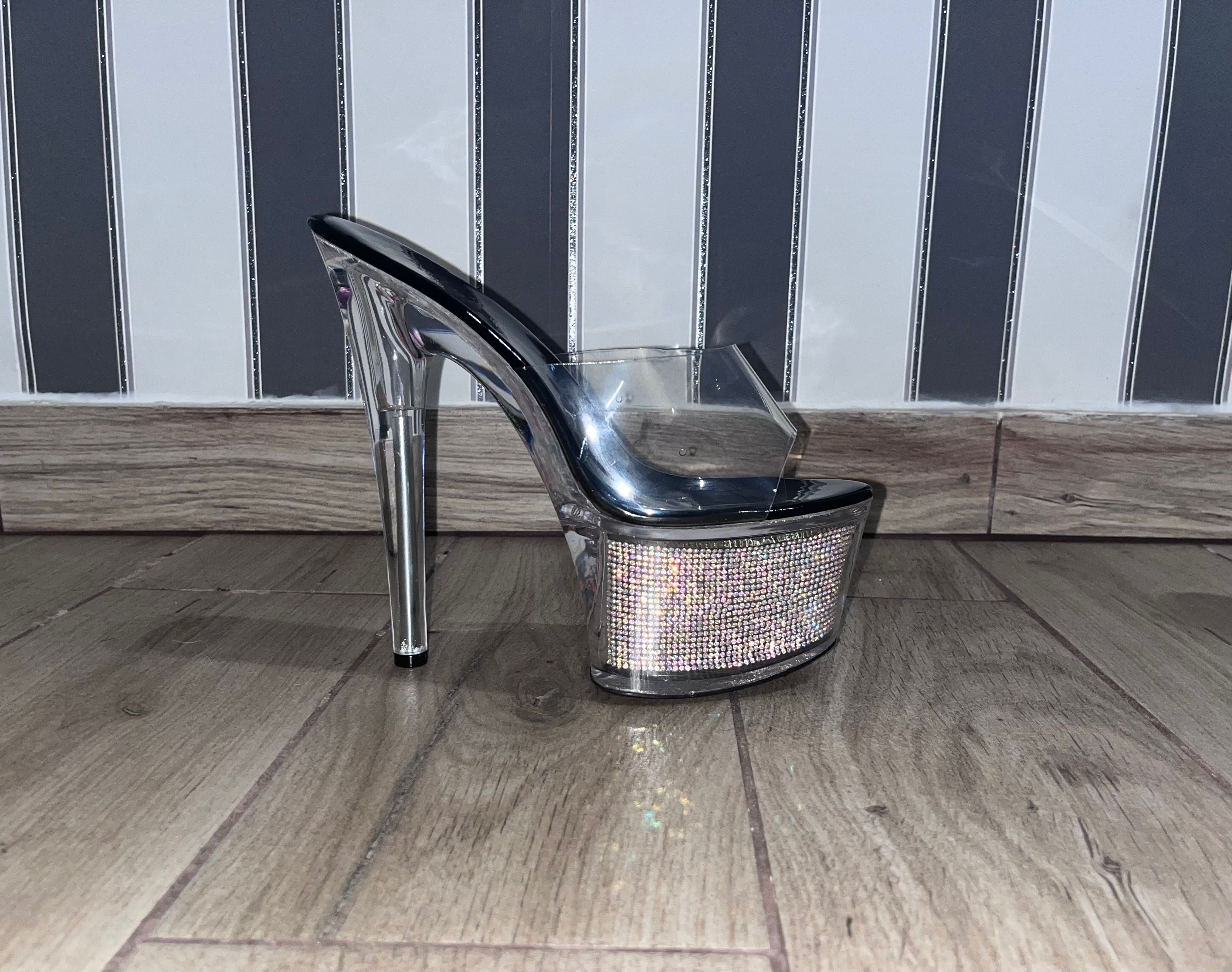 228/ ODREKI 39 klapki buty gogo high heels szpilki 17cm