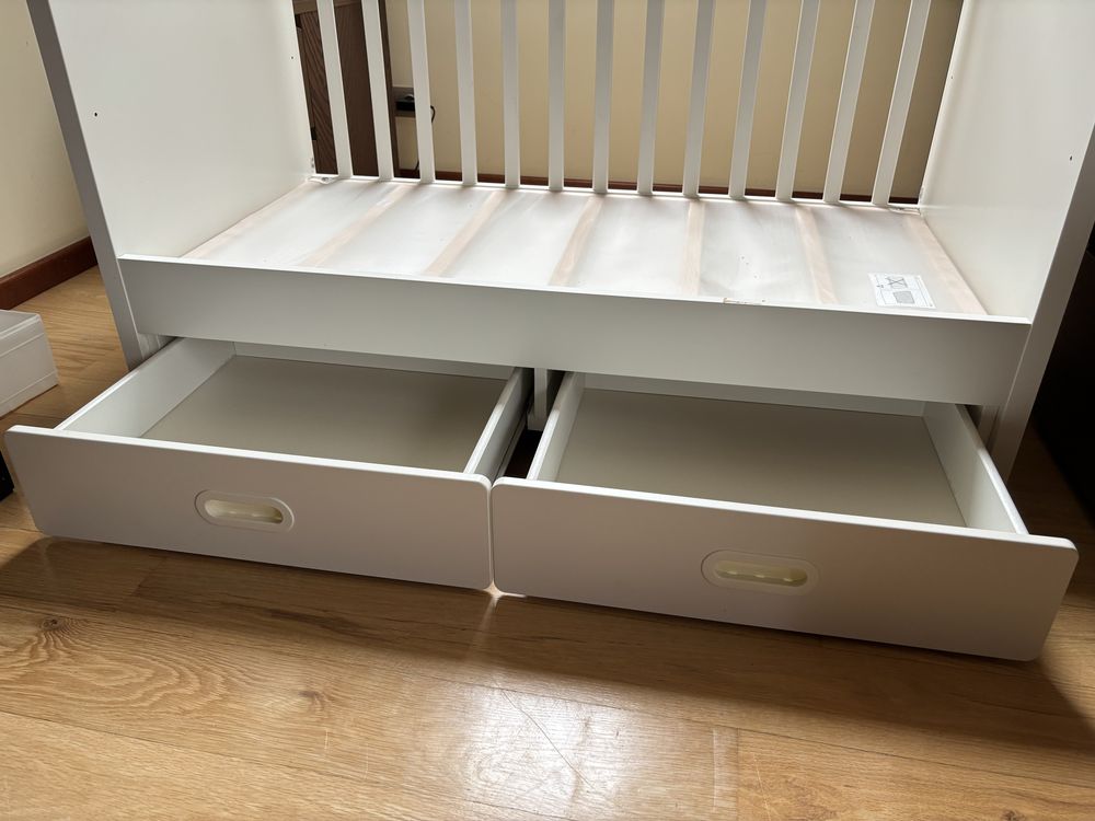 Łóżeczko Ikea Stuva z materacem Jatettrott