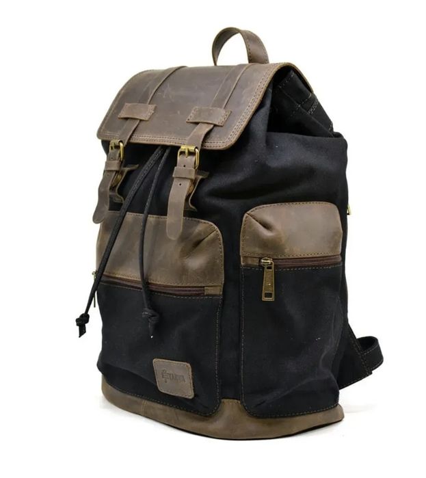 Рюкзак від українського бренду TARWA. Канвас та натуральна шкіра.
