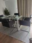 Mesa de vidro sala + 4 cadeiras