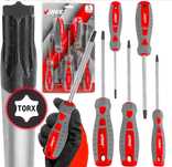 Zestaw wkrętaków śrubokrętów wkrętaki  TORX TORXY T15-40 STAL CRV
