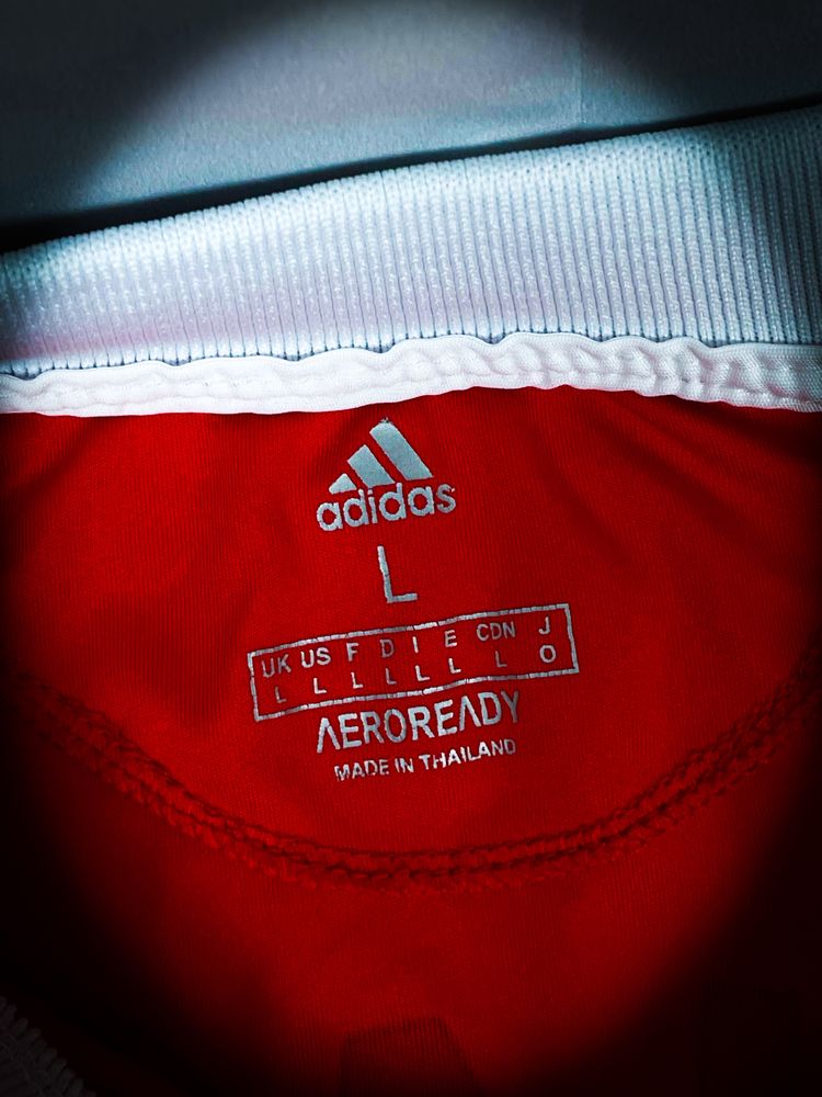 Cristiano Ronaldo Czerwona T-shirt Sportowa, Adidas Manchester United