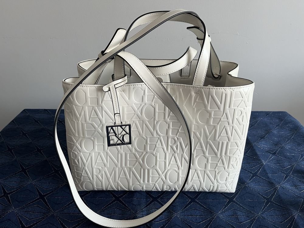Armani Exchange torebka biała A4 jak nowa!