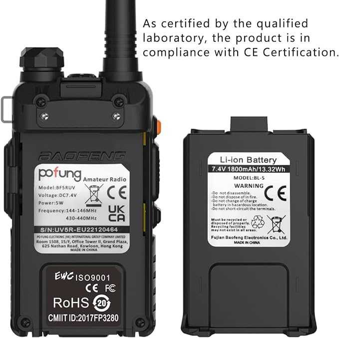 Radio Walkie Talkies 5R Dual Band VHF/UHF