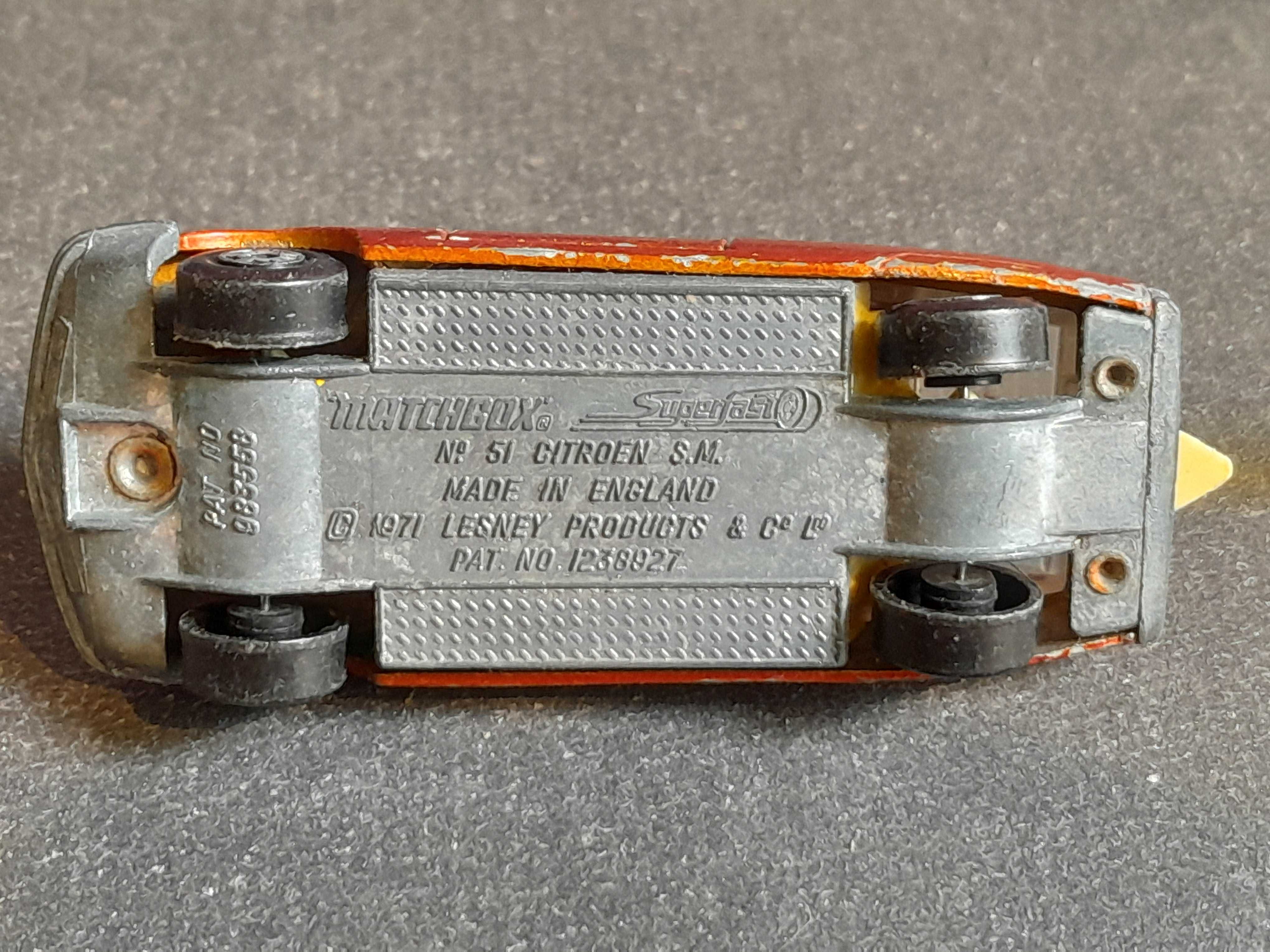 Stary Matchbox resorak 1971 Citroen S.M. autko retro vintage