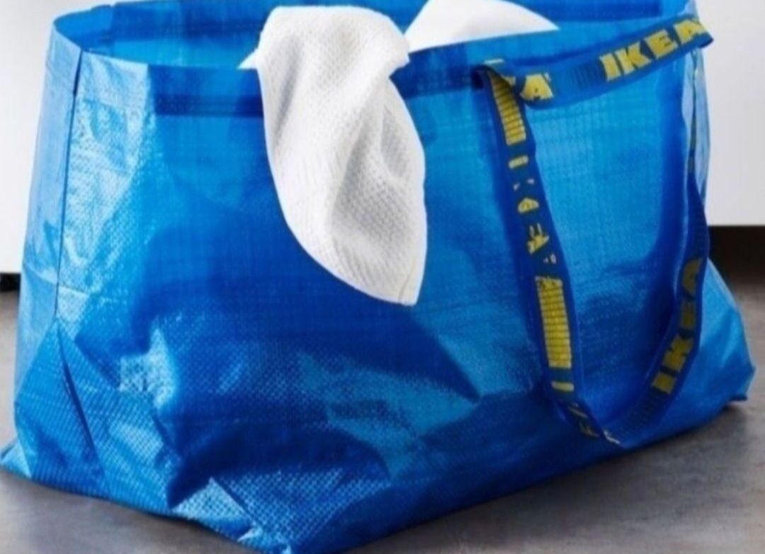 1zł Wysyłka Zestaw 2 sztuk Dużych I mocnych toreb IKEA 71l NOWE