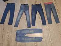 Spodnie 110 116 jegginsy 5 szt h&m jeans leginsy elastyczne zestaw