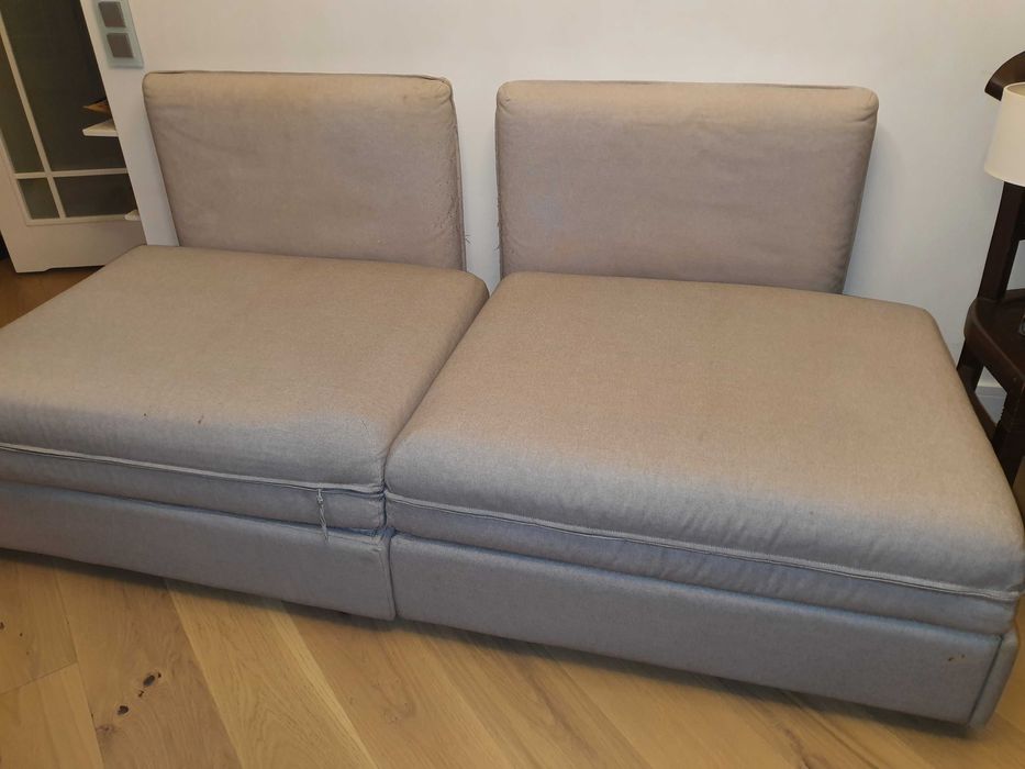 Kanapa, sofa, pufa z oparciem, fotel do spania Ikea 2 szt.