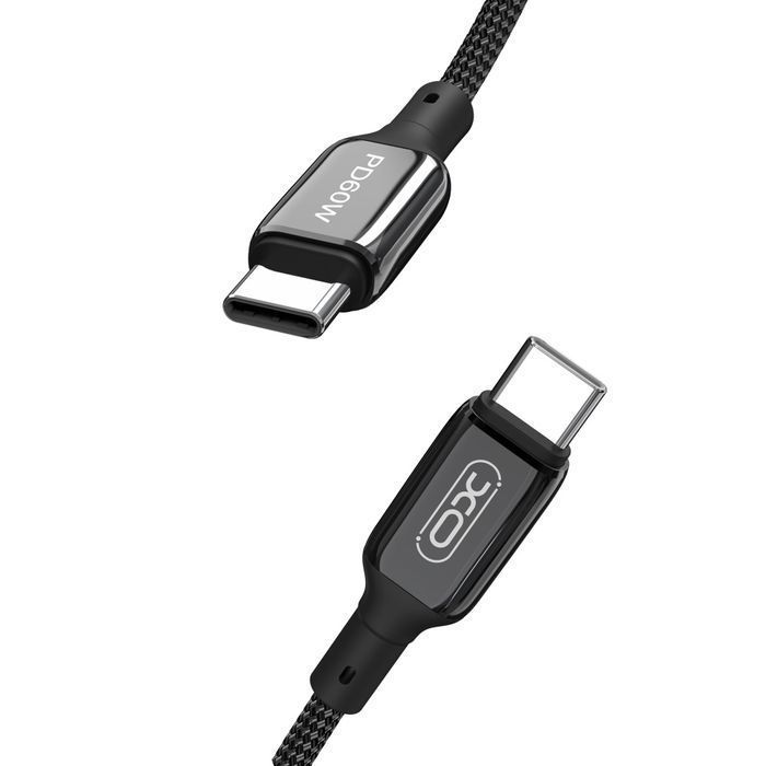 Xo Kabel Nb-Q180B Pd Usb-C - Usb-C 1,0M 60W Czarny