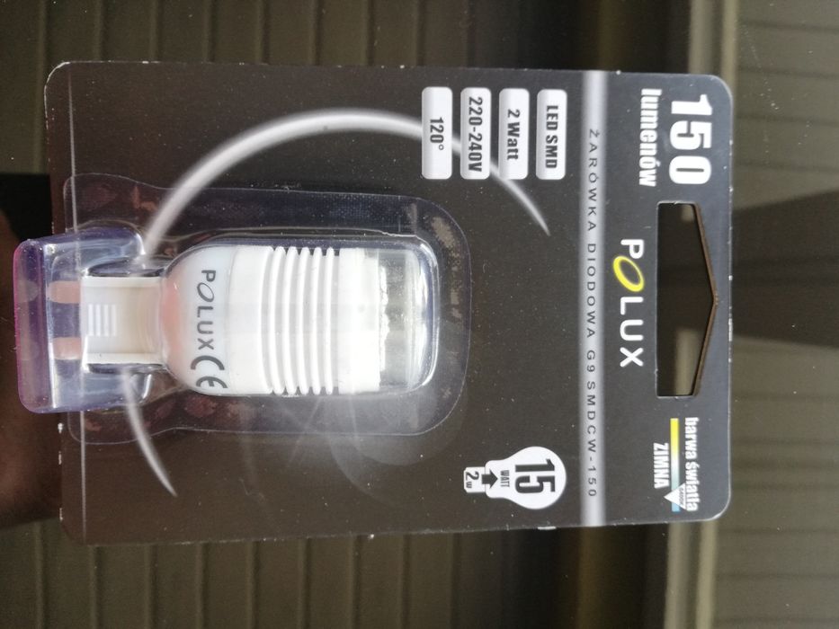 Żarówka diodowa POLUX G9 - 2W - 150 lumen - Zimne - NOWE