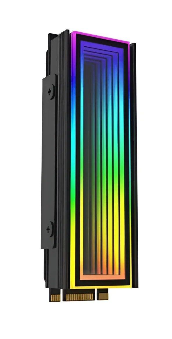 Radiator dysku SSD NVME PCI-e Sata aRGB - efekt lustra - dwa kolory