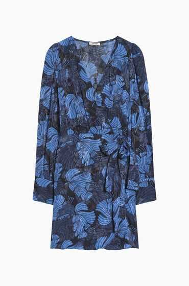 Nowa elegancka kopertowa sukienka mini z wiskozy w kwiaty Orsay 38