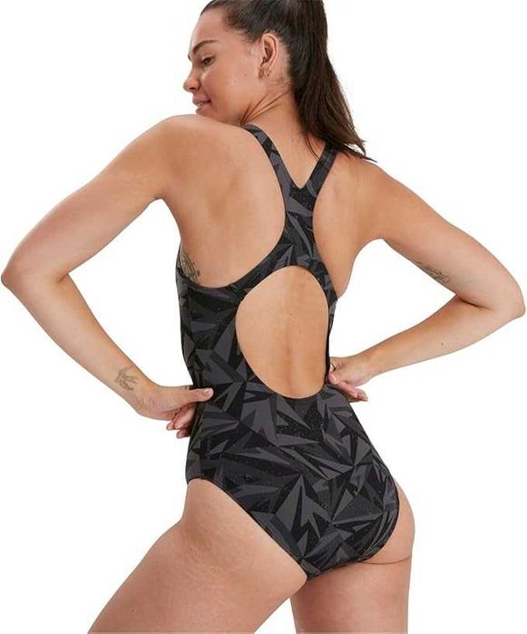 Damski Strój Kąpielowy SPEEDO Hyperboom Allover Medalist Czarny 42