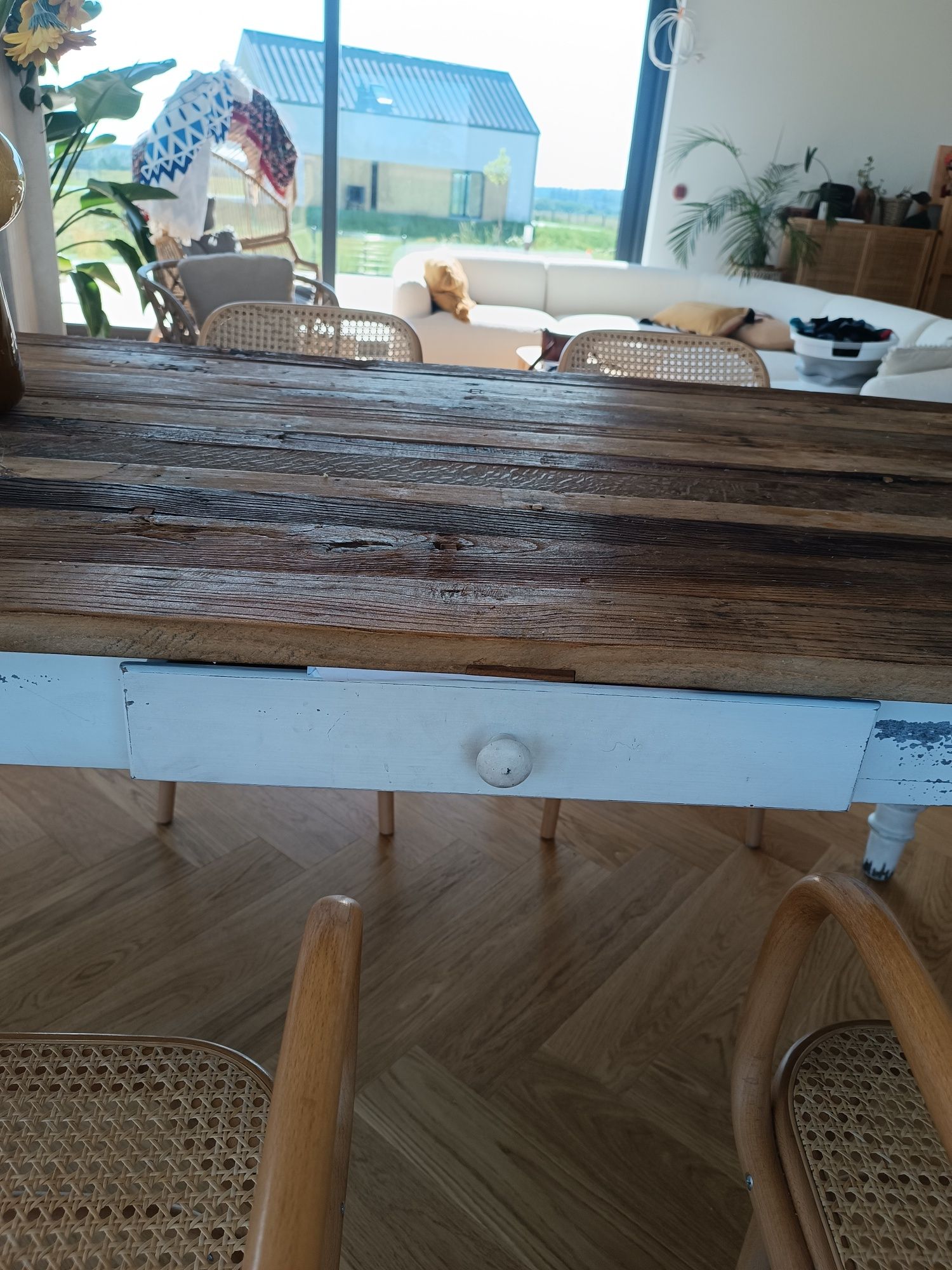 Stół drewniany 180x90  rustykalny wiejski skandynawski z desek