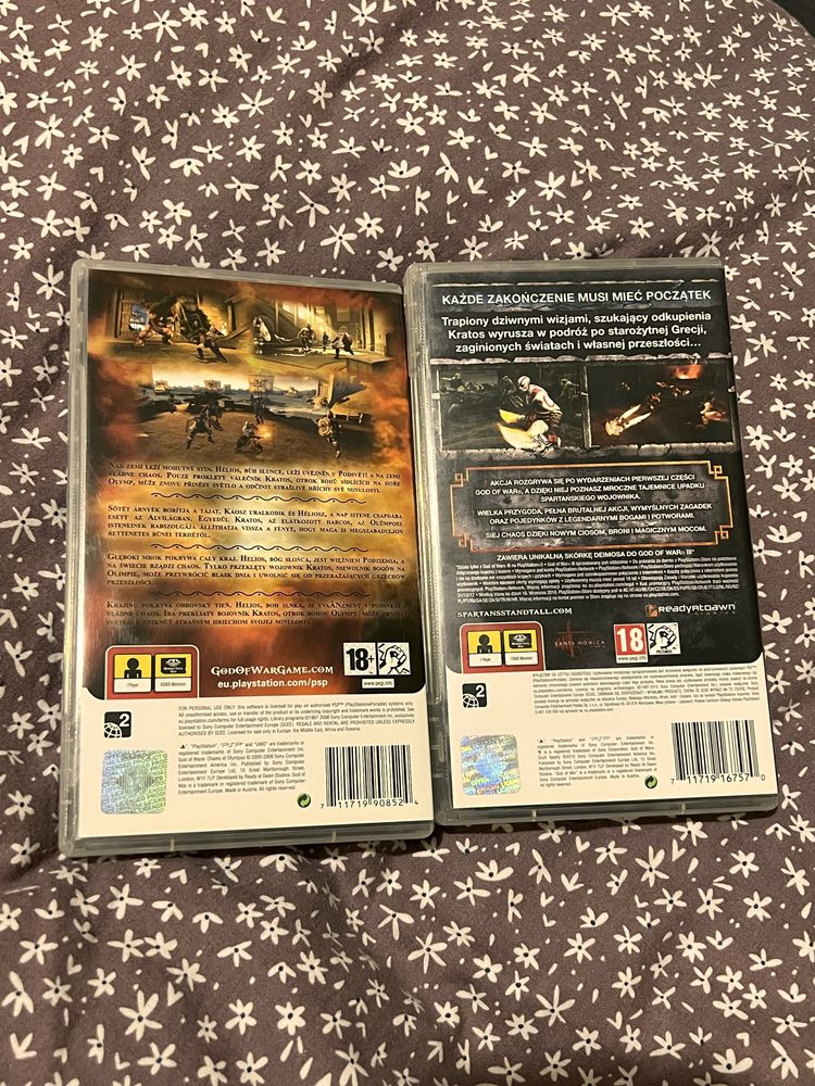 God of war (duch sparty i chains of olympus) gry na psp, zestaw