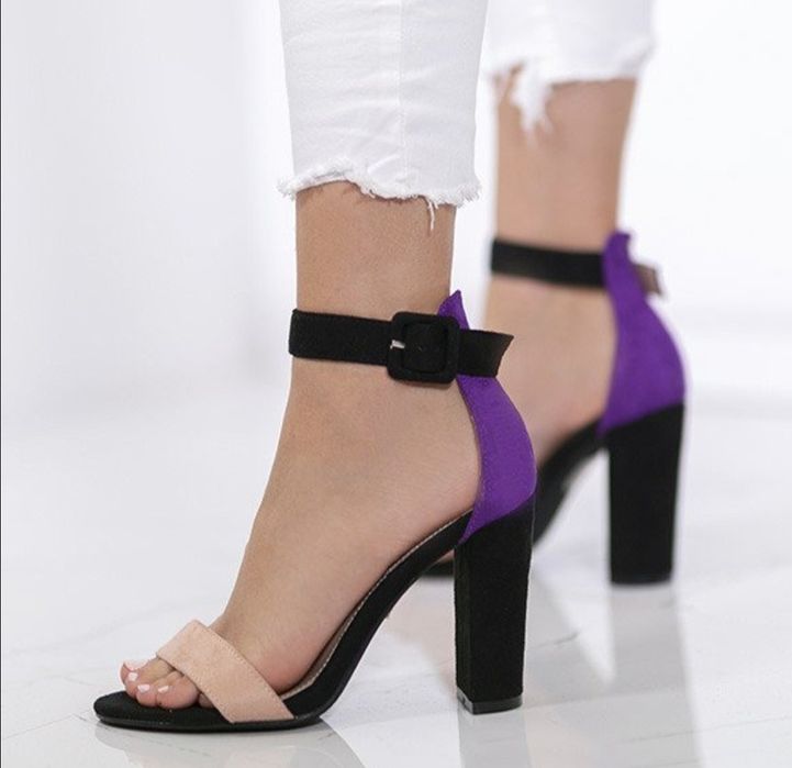 Sandały na słupku obcasie rozmiar 39 damskie