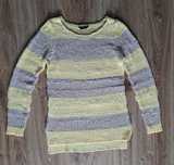 Sweter damski F&F żółto szary 38 M