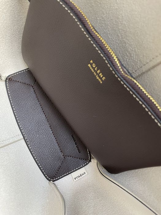 Сумка Polene Cyme ebony camel black cherry кемл чорна шоколад