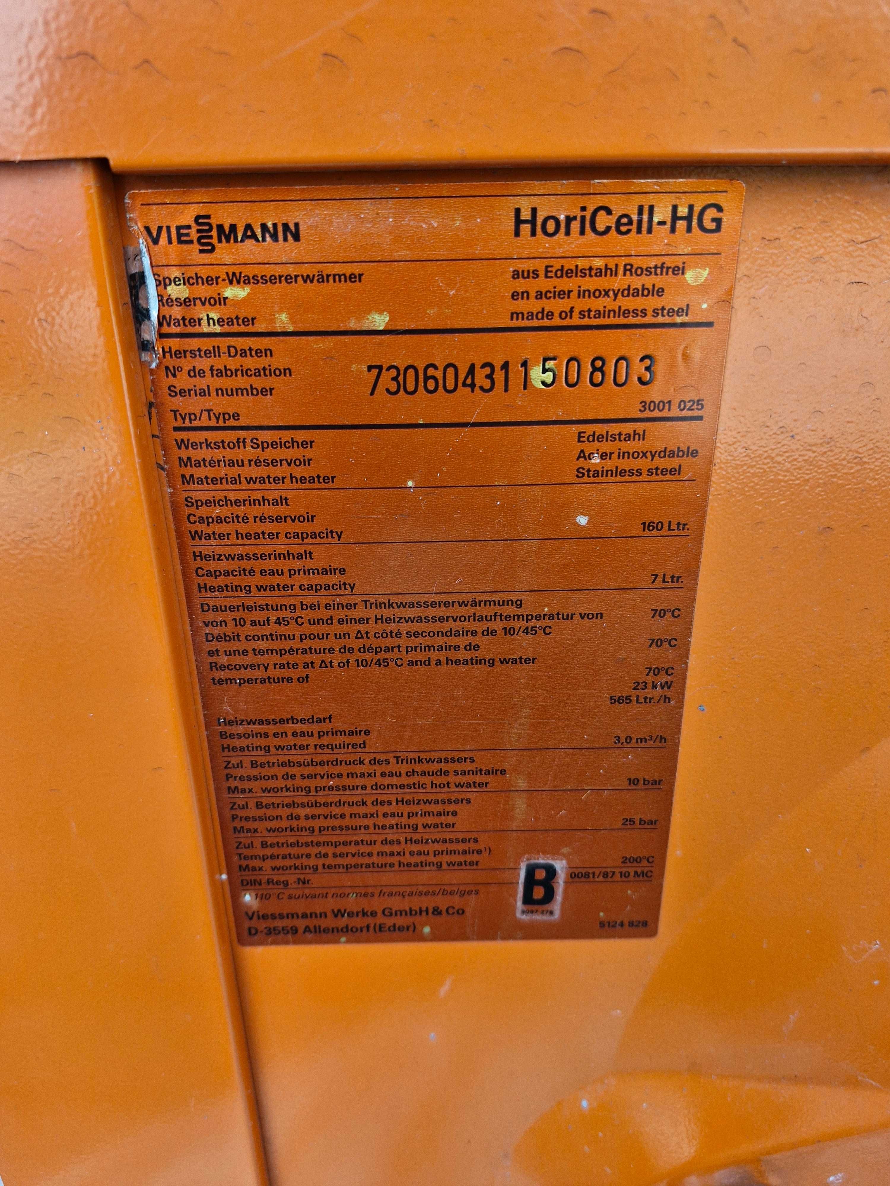 Viessmann nierdzewka bojler 160 litrow pionowy i poziomy