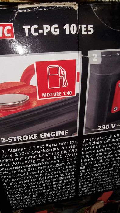 Генератор бензиновий Einhell TC-PG 10/E5 0.8 кВт