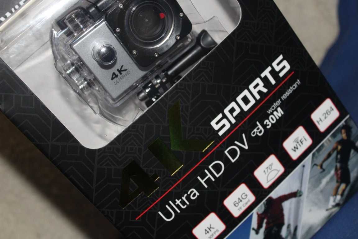 Não deixes que nenhum momento fique por Registar!Camera Desportiva 4K!