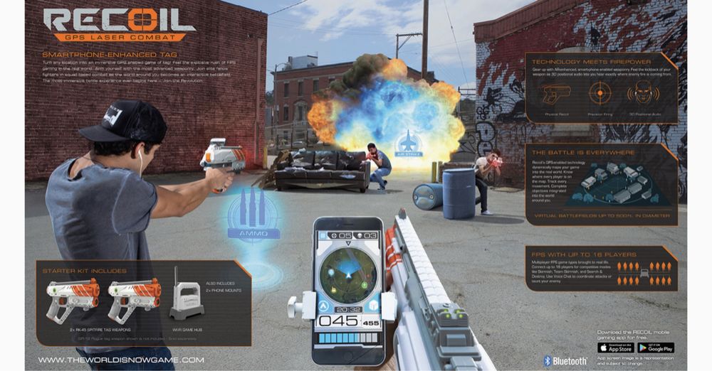 Jogo RECOIL GPS laser combat