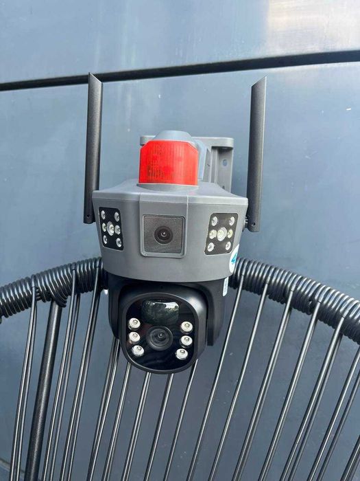 Тройной экран уличная IP 4G камера с солнечной панелью видеонаблюдение