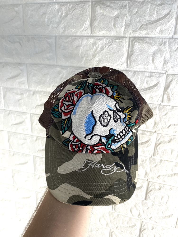 Бейсболка Ed Hardy ретро кепка ед харди мерч рок реп sk8 y2k боксы