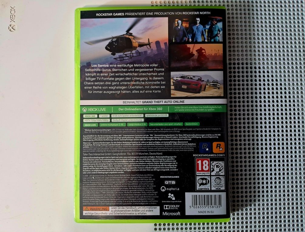 Диск GTA V (GTA 5) XBOX 360. Оригінал.