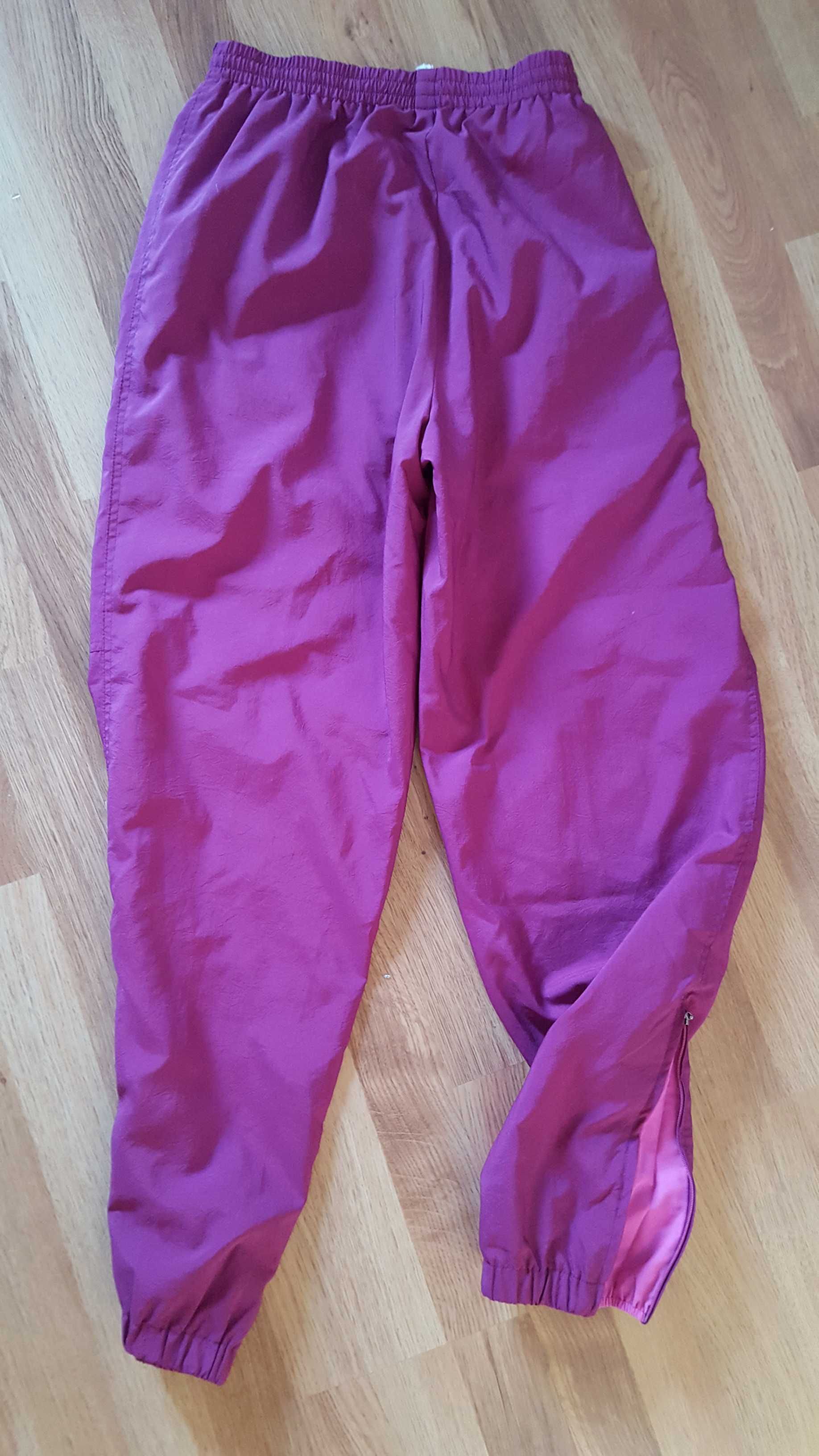 Spodnie ocieplane, 2 kieszenie, kolor amarantowy, rozmiar L