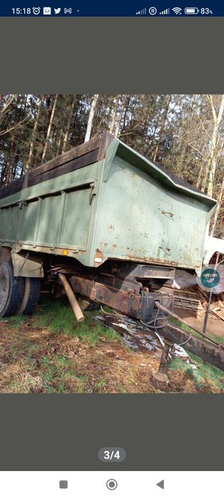 Wywrotka 10 ton przyczepa skorupowa skorupa