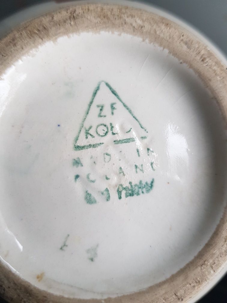 Wazon Wazonik ZF Koło Made In Poland Ręcznie Malowany PRL Vintage