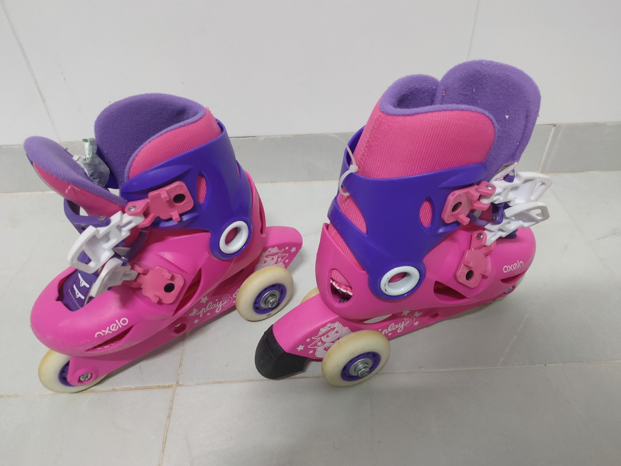 Patins cor de rosa