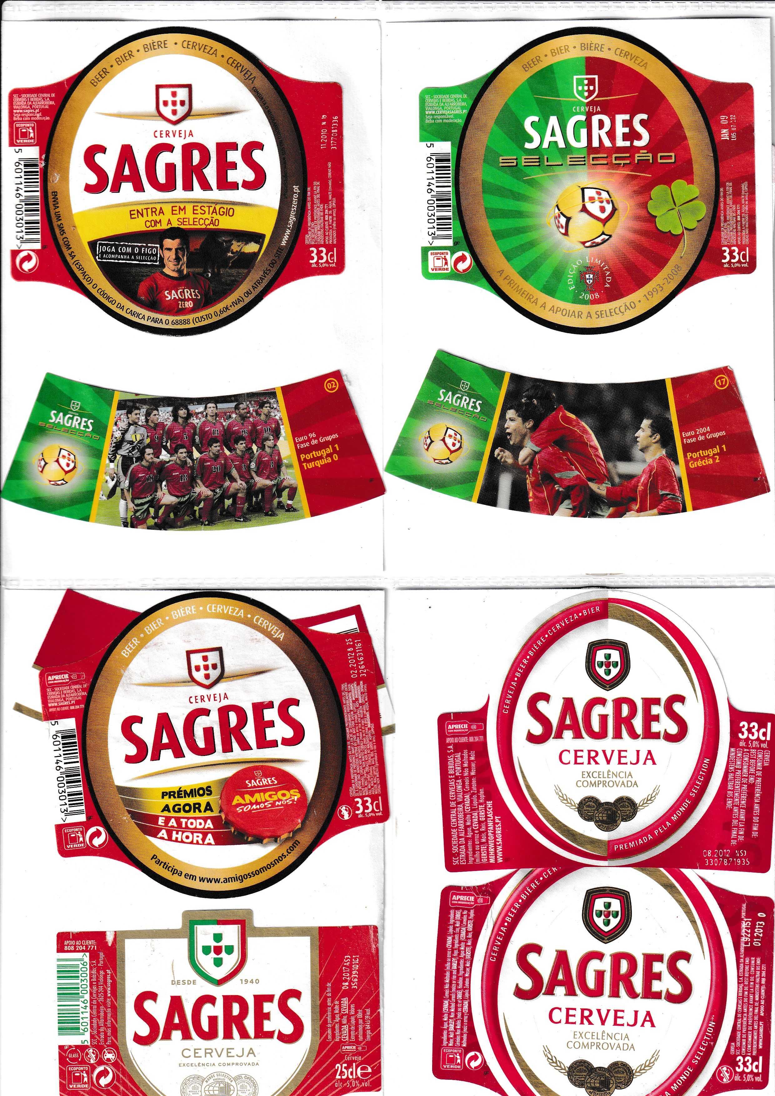 Rotulos de Cerveja Sagres muito antigos