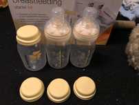 Kit biberon e conchas de recolha de leite da medela