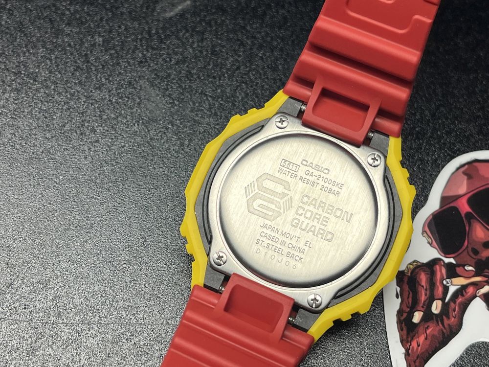 Casio G-shock GA-2100 4:20 rasta mod