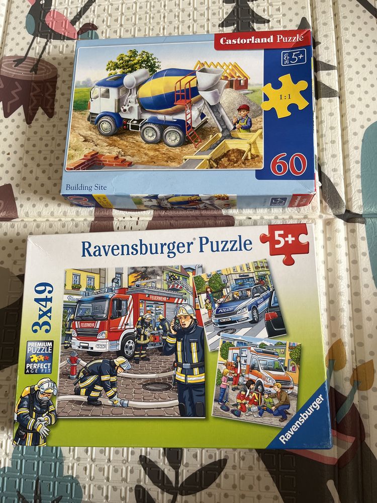 Zestaw 2 x puzzle auta chłopiec 5+
