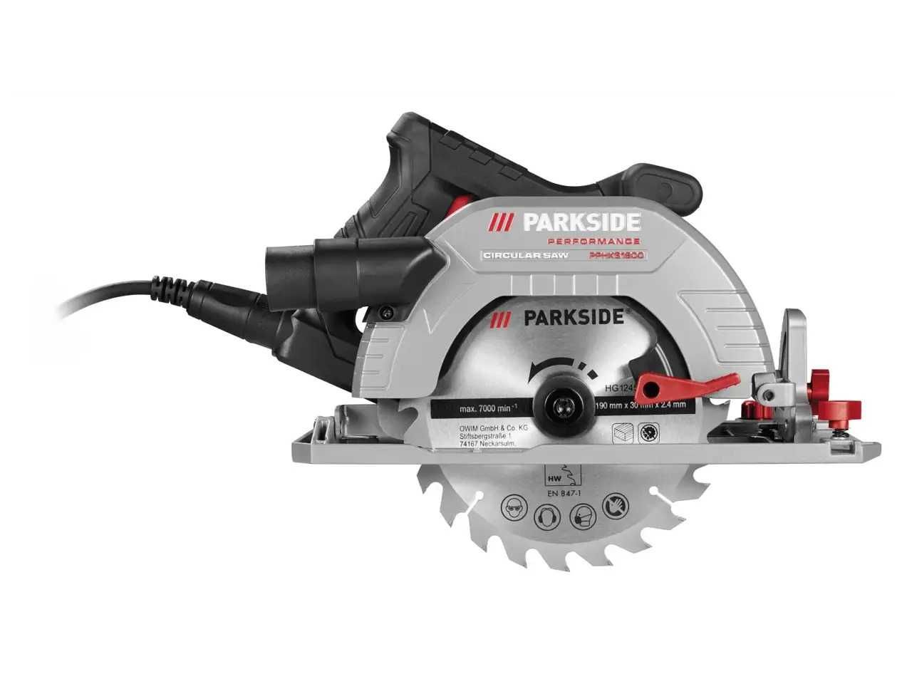 Ручна циркулярна пила Parkside PPHKS 1800 A1 / Паркетка, циркулярка