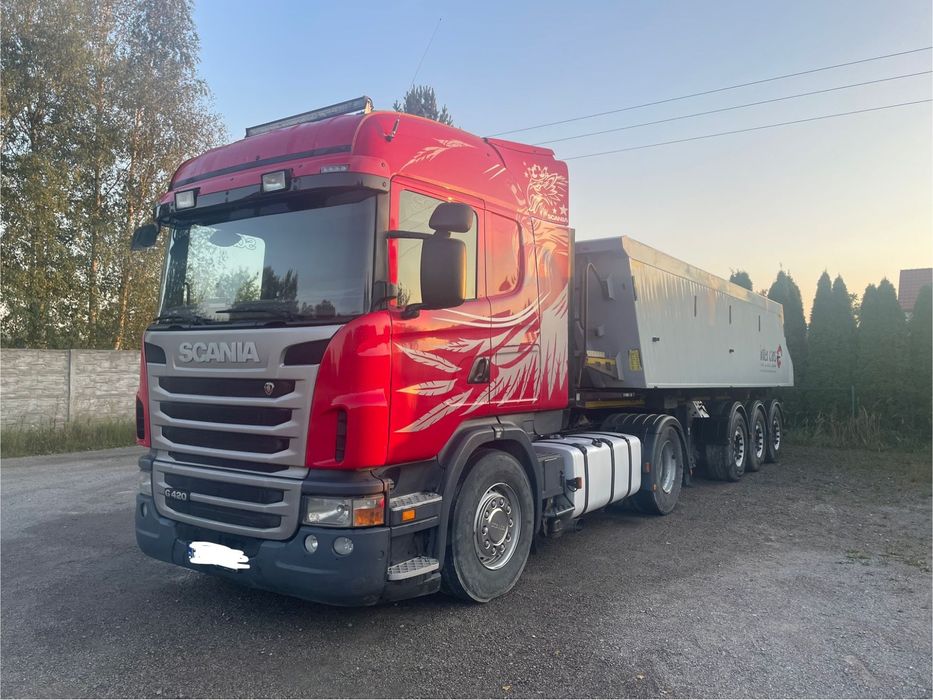 Scania  Zestaw SCANIA z naczepą wywrotką